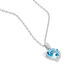ARIDA HERZ 1 Damen Collier Silber 925 Topas Blau 0,97 ct Herz