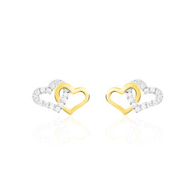 Ohrstecker Gold 375 Zirkonia Herz - Ohrstecker Familie | OROVIVO