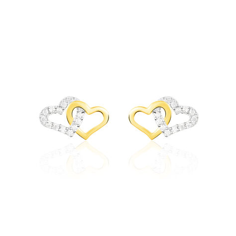 Ohrstecker Gold 375 Zirkonia Herz - Ohrstecker Familie | OROVIVO