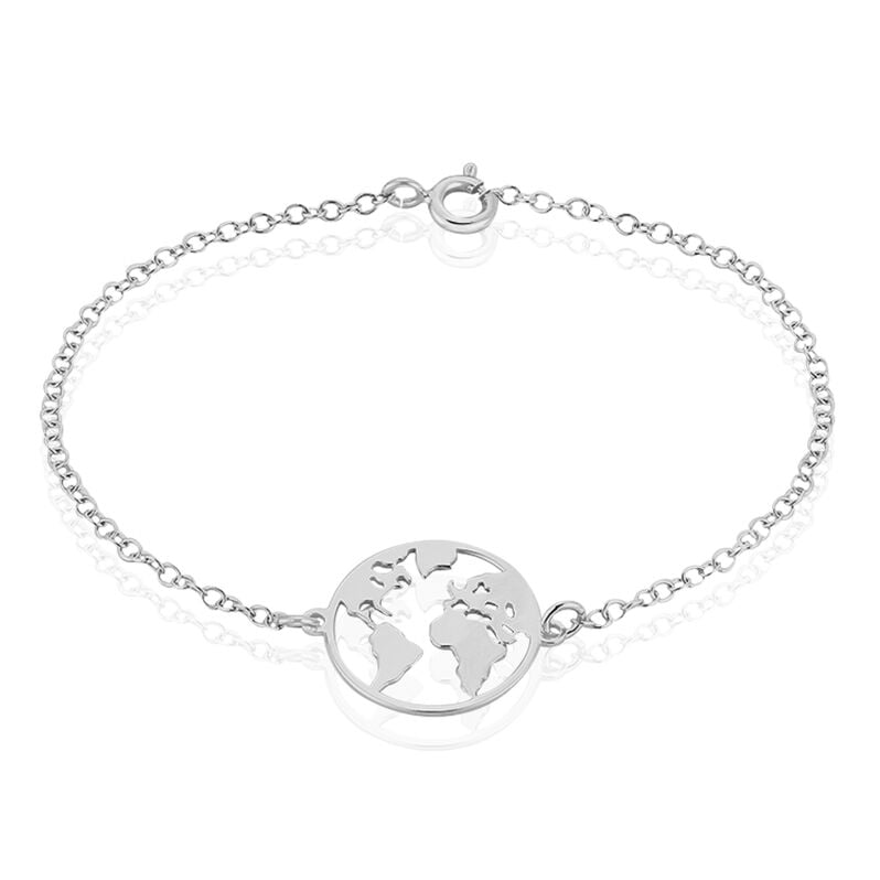 Bracelet Mona Argent Cercle Monde Ajoure - Spannringe Damen | OROVIVO