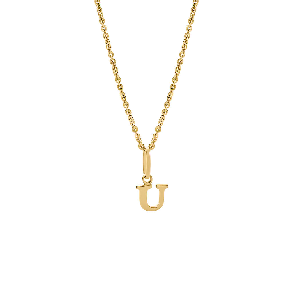 ALPHABET Unisex Anh&auml;nger Gold 375 (9 Karat) Buchstabe U