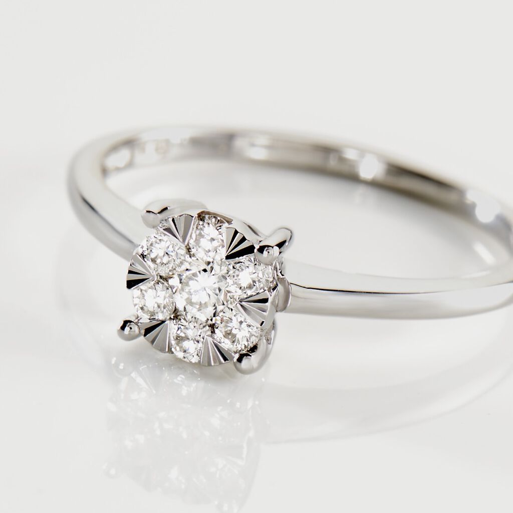 Damen Ring Weißgold 750 Diamant 0,31ct Petali  - Ringe mit Stein Damen | OROVIVO