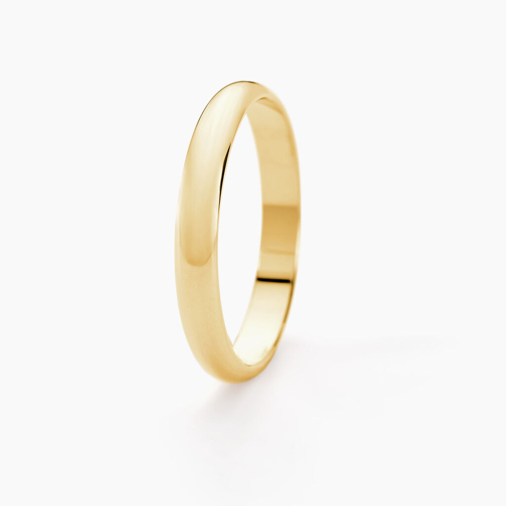 Alliance Aphroditia Demi Jonc Bombe Or Jaune - Spannringe Familie | OROVIVO