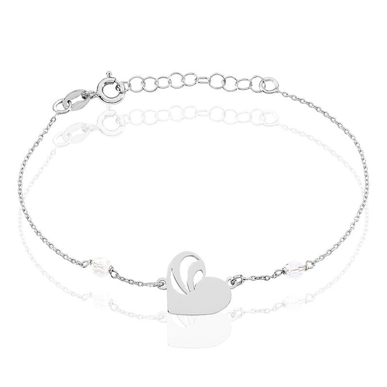 Bracelet Lidia Argent Blanc Pierre De Synthese - Spannringe Damen | OROVIVO