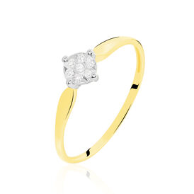 Damenring Gold 375 Diamant 0,046ct - Ringe mit Edelsteinen Damen | OROVIVO