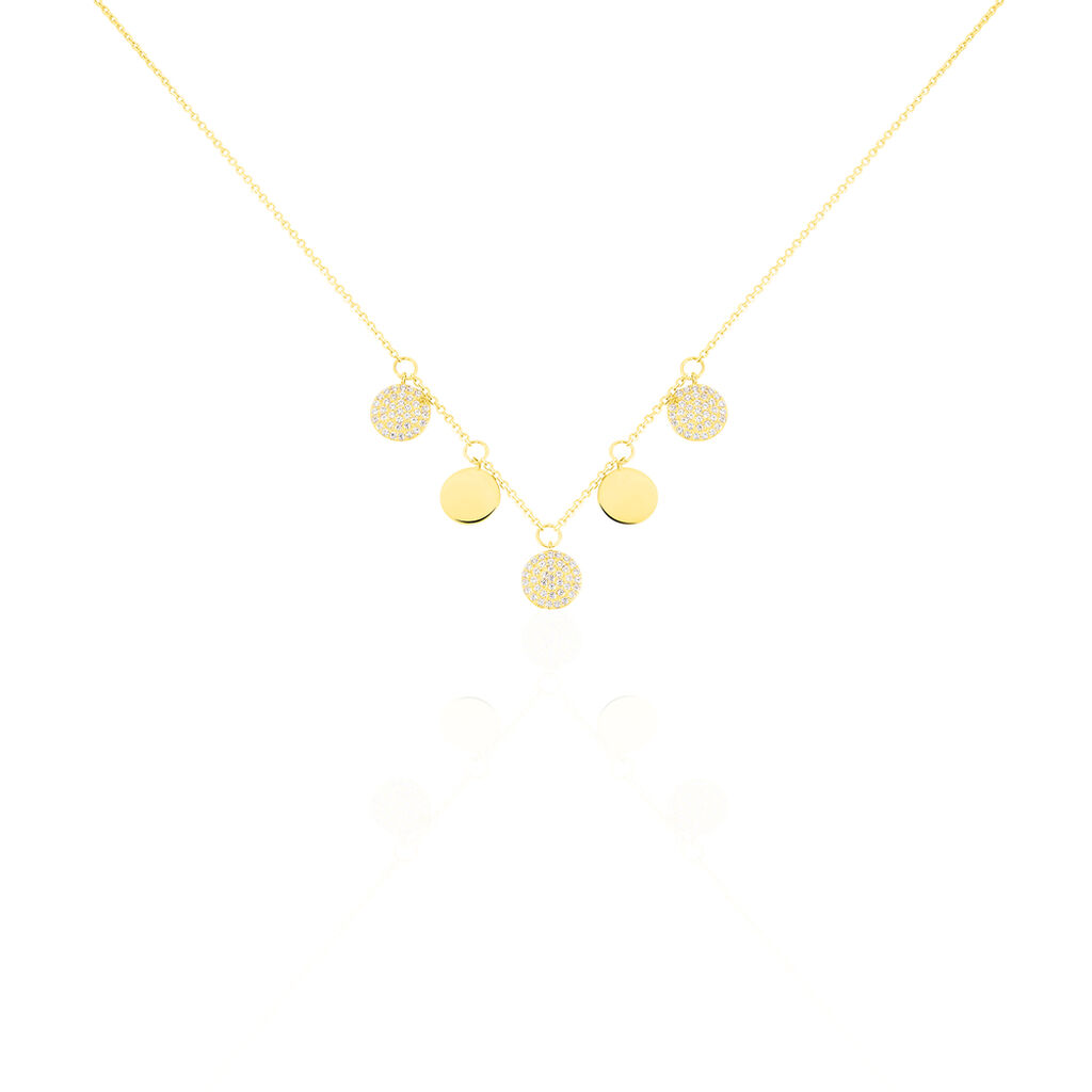 Collier Or Jaune Rosette 5 Pastilles - Spannringe Damen | OROVIVO