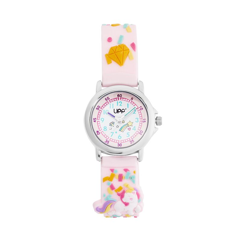 Montre Upp Fuzzy Rose Et Weiss Motifs étoiles - Spannringe Kinder | OROVIVO