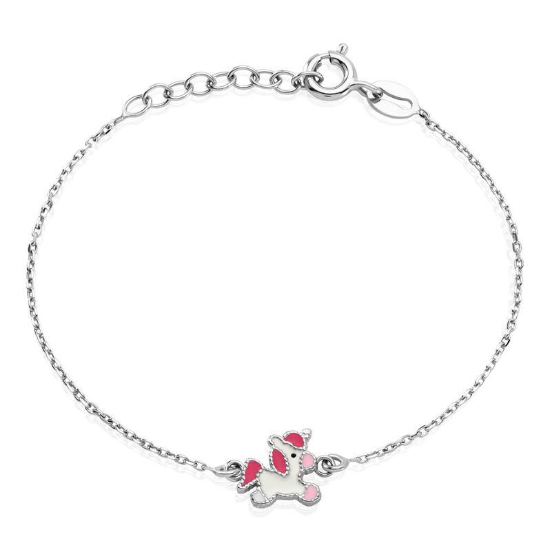 Kinder Armband Silber 925 Tiere Unicorn 1,6cm 10mm - Armbänder mit Anhänger Kinder | OROVIVO
