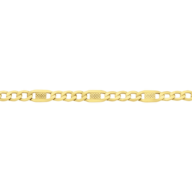 FIGARO 1/3 Unisex Kette Gold 375 (9 Karat) B 3,5 mm - Halsketten Unisex | OROVIVO