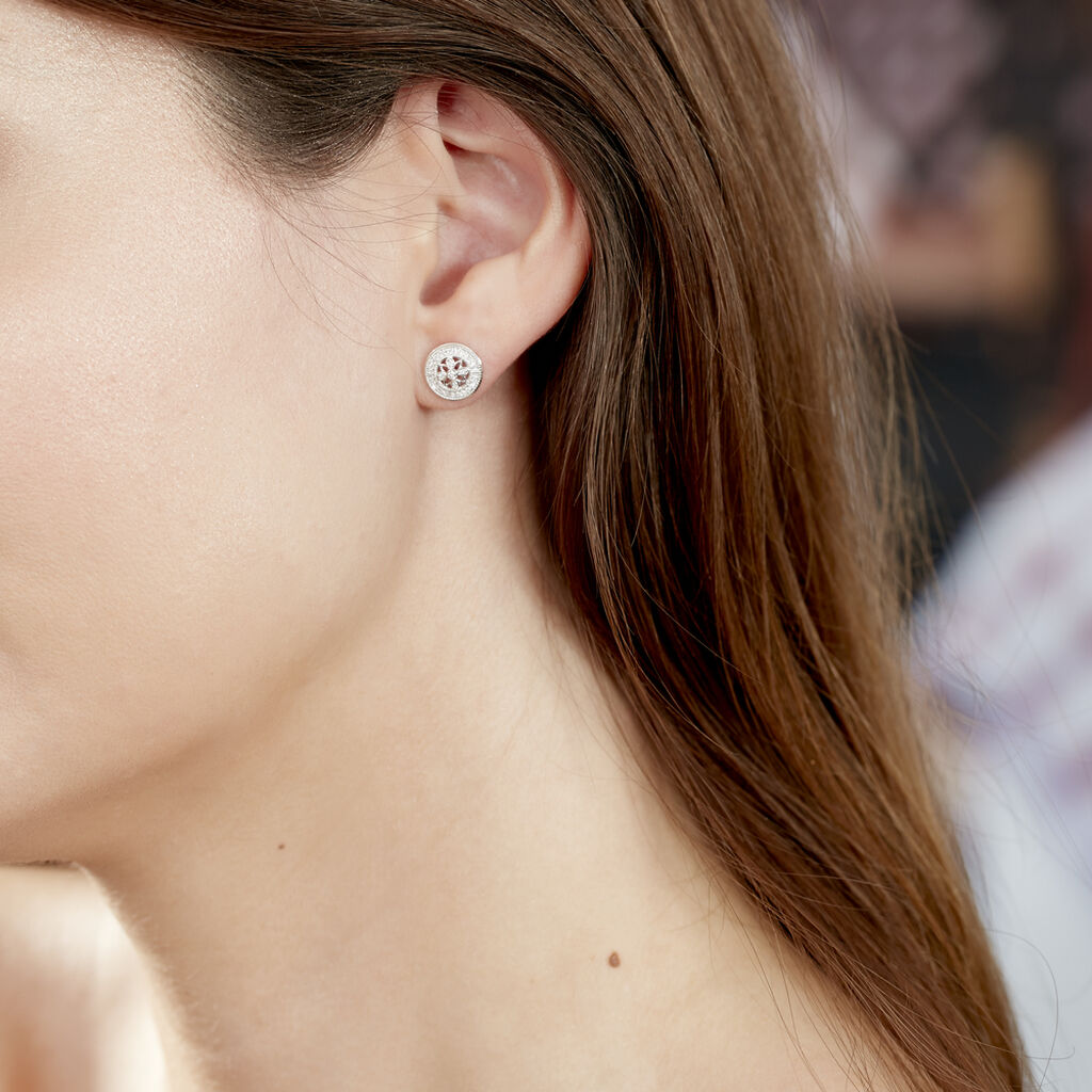 Boucles D'oreilles Or Weiss Elfidiane Ce - Spannringe Damen | OROVIVO