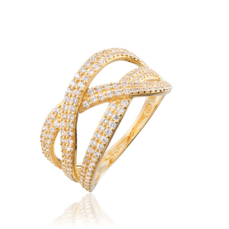 Bague Catheline Or Jaune Oxyde De Zirconium - Spannringe Damen | OROVIVO