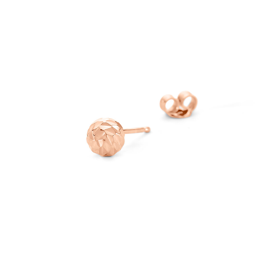 JOSEFA Damen Ohrstecker Silber rosevergoldet 925 Ball - Ohrstecker Damen | OROVIVO