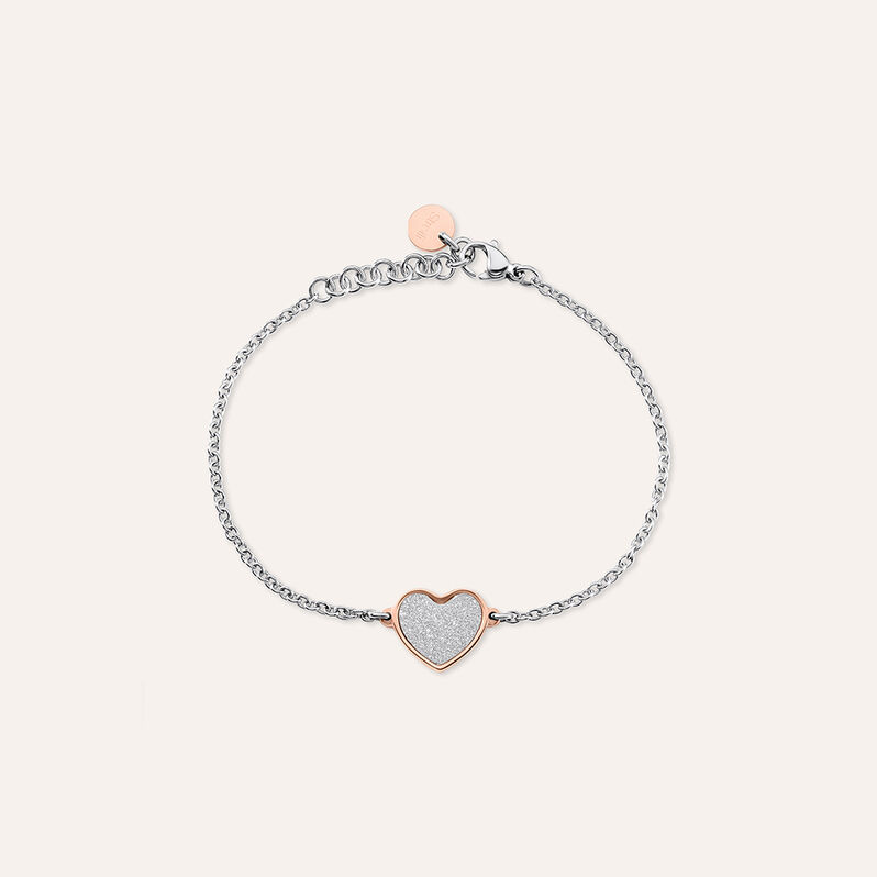 Bracciale Aura Acciaio Bicolore Bianco / Rosa - Spannringe Damen | OROVIVO