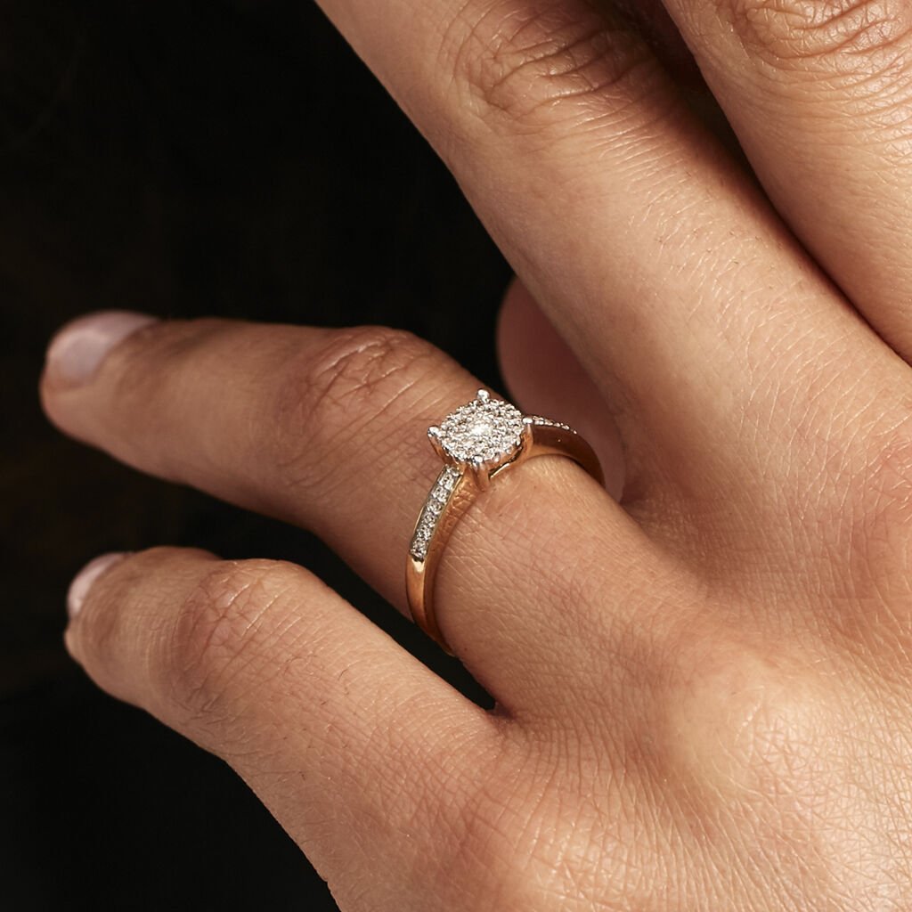 Bague Serena Or Jaune Diamant - Spannringe Damen | OROVIVO