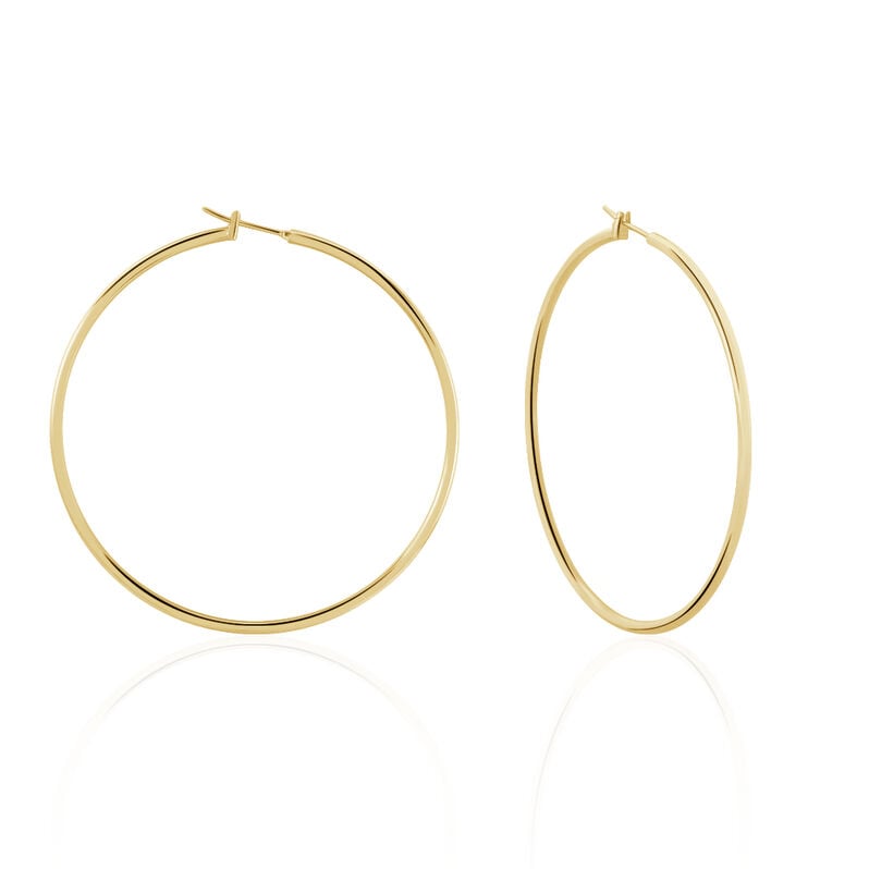 ADA LISSE 2 Damen Creolen Vergoldet B 2 mm - Creolen Damen | OROVIVO