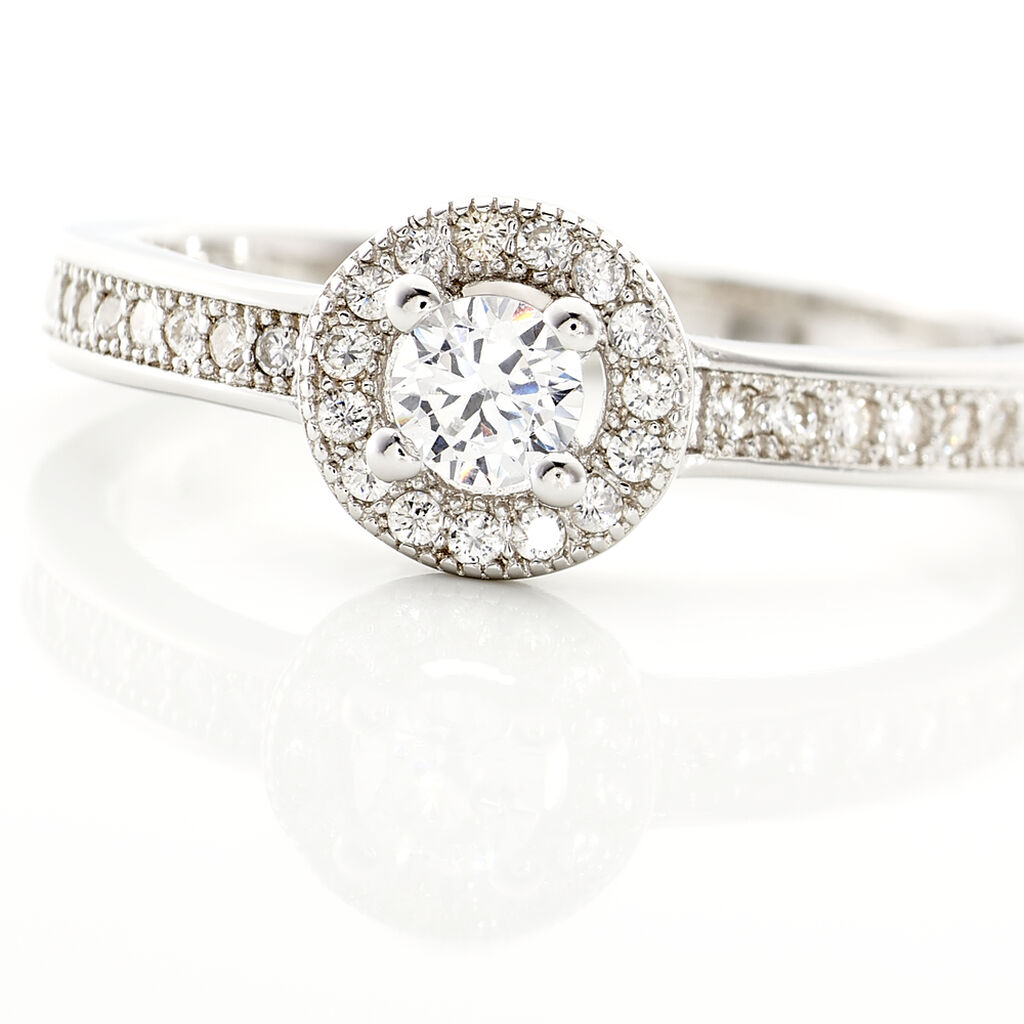 MELISSANDE Damen Ring Silber 925 Zirkonia Wei&szlig;