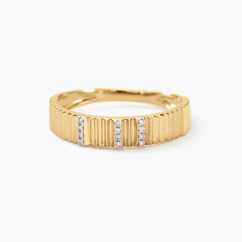Bague Gwyneira Or Jaune Diamant - Spannringe Damen | OROVIVO