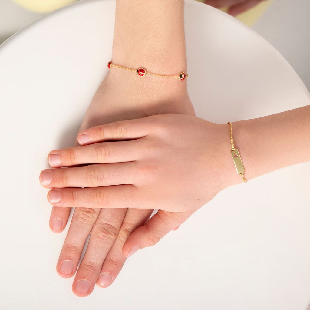 Kinder Id Armband Gold 375 Herz - Armbänder mit Gravur Kinder | OROVIVO
