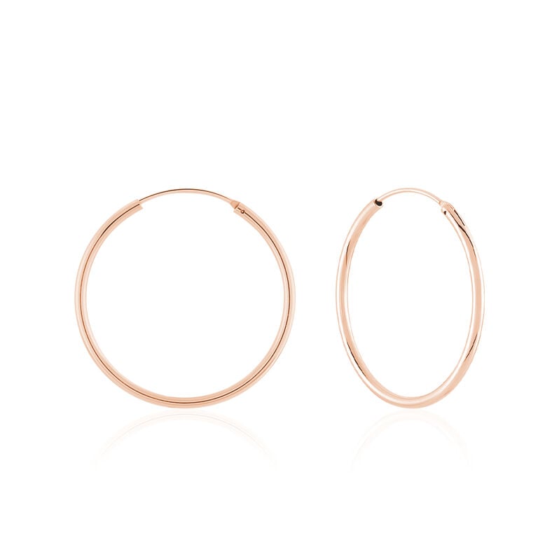 ABELINE FLEXIBEL 2 Damen Creolen Silber rosevergoldet 925 B 2 mm - Creolen Damen | OROVIVO