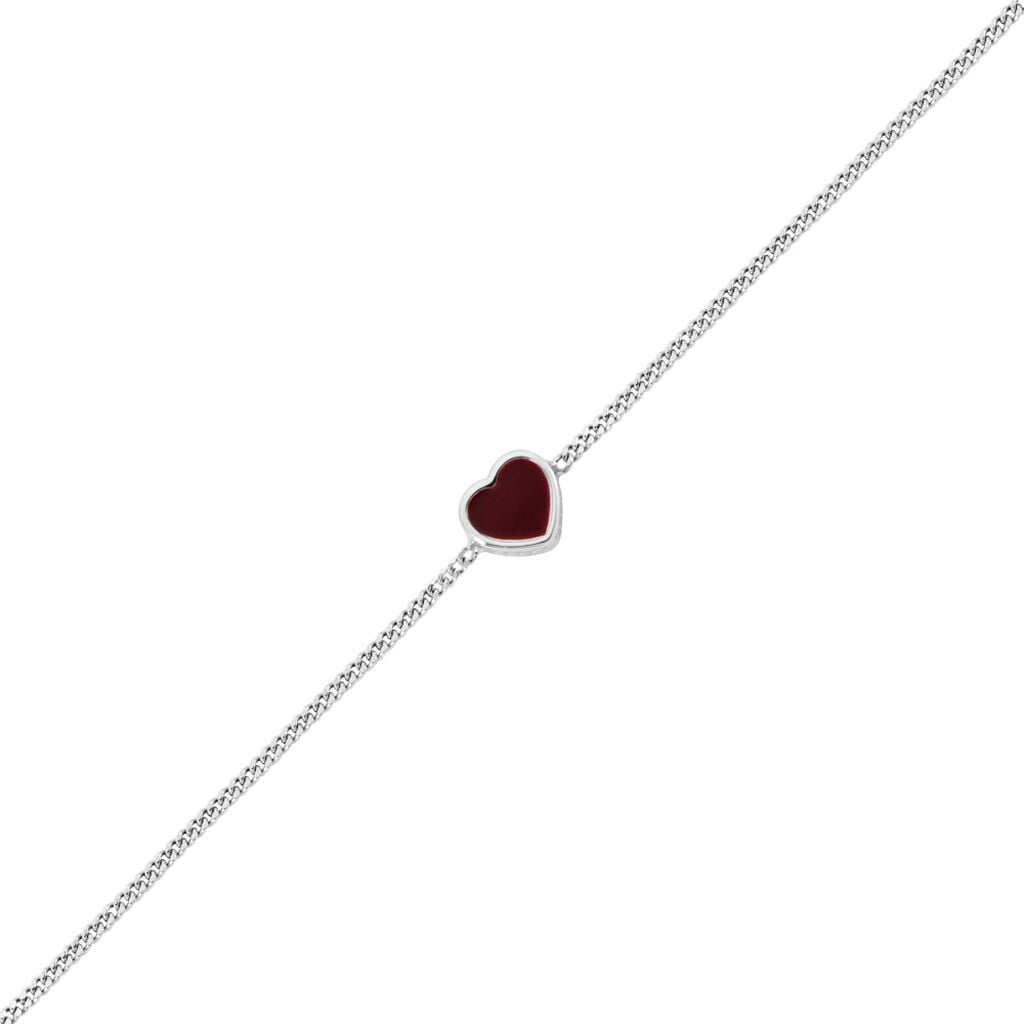 Isadora Damen Armband Silber 925 Herz B 1,4 mm