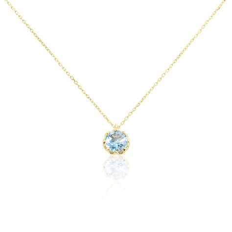 Damen Collier Gold 585 Topas Blau 1,02ct Mily - Halsketten Damen | OROVIVO