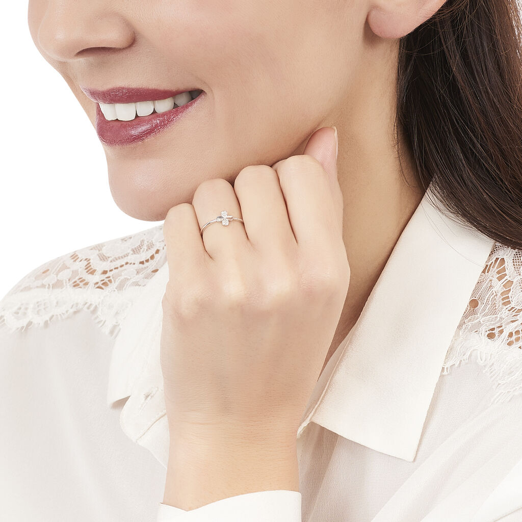 Bague Emilia Or Blanc Diamant - Spannringe Damen | OROVIVO