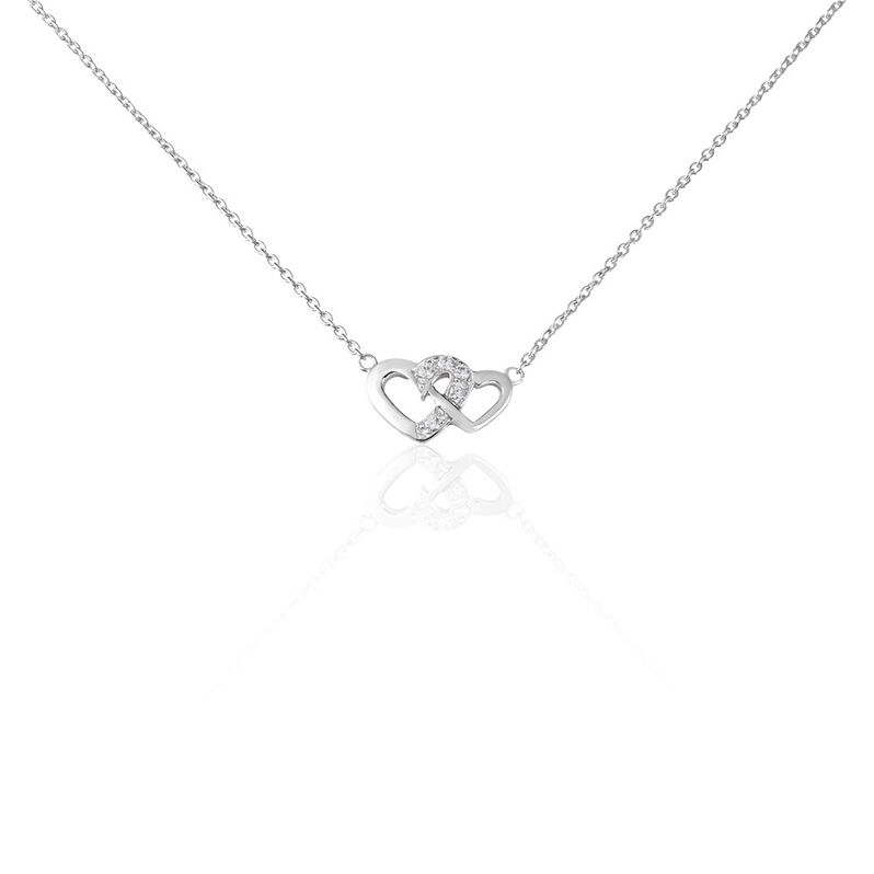 SJANA Damen Collier Silber 925 Zirkonia Wei&szlig; Kreis - Halsketten Damen | OROVIVO