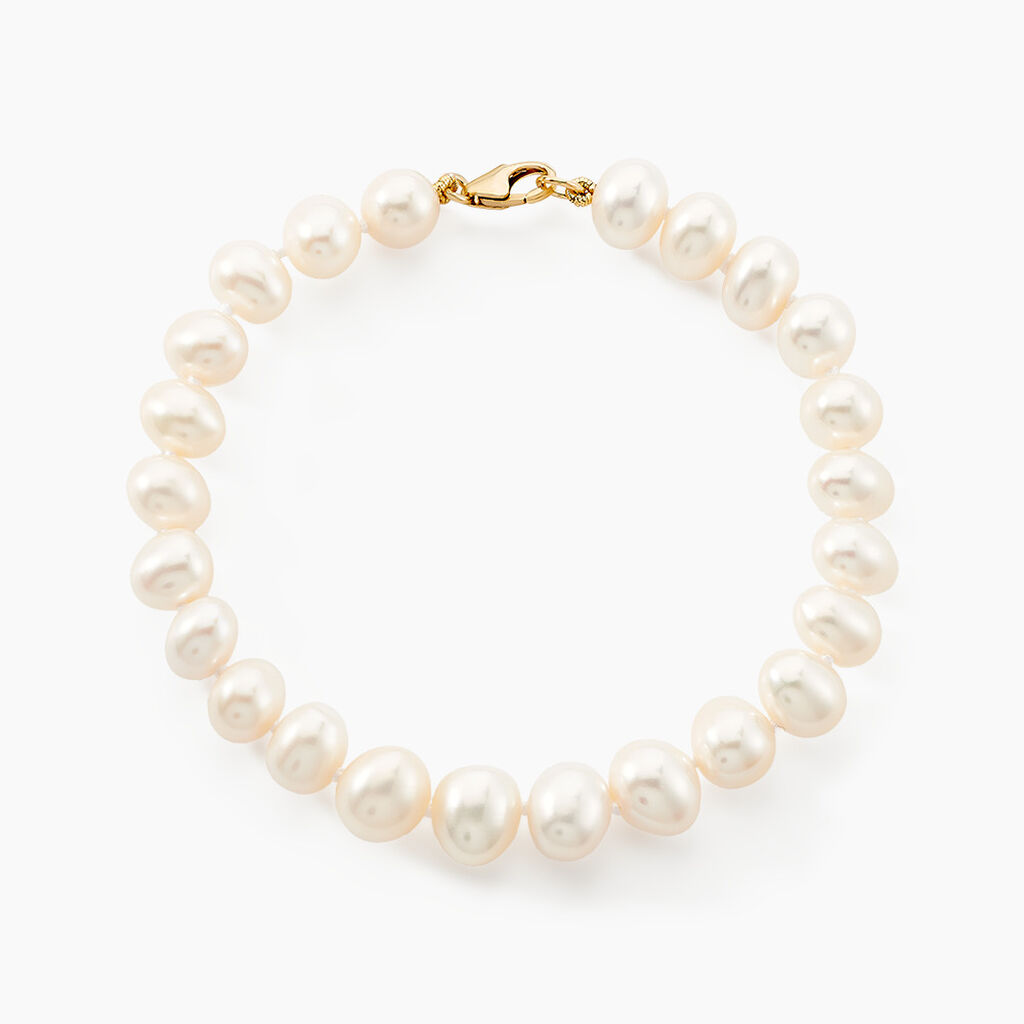 Bracelet Rose-martheae Or Jaune Perle De Culture D'akoya - Spannringe Damen | OROVIVO
