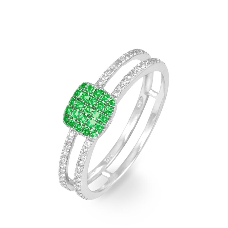 Bague Aude Or Blanc Grenat Et Diamant - Spannringe Damen | OROVIVO