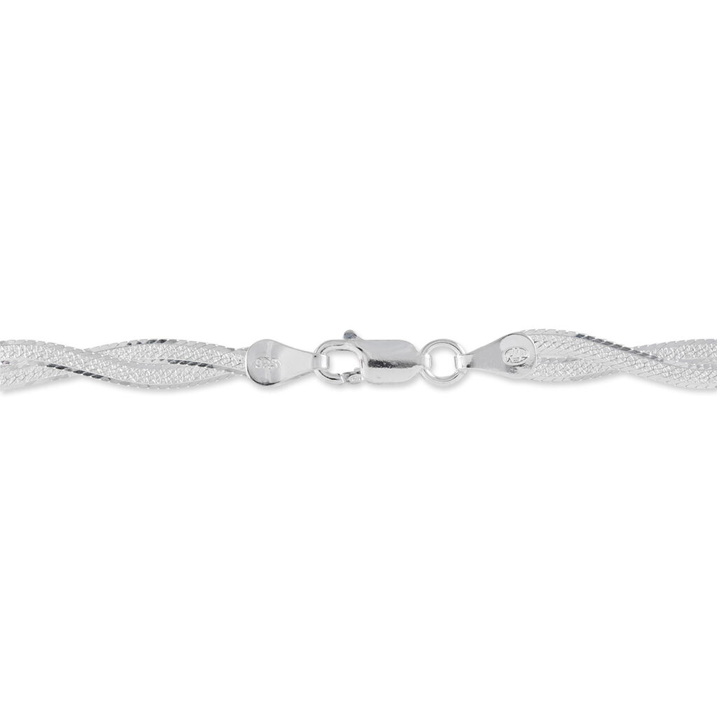 Damenarmband Zopfkette Silber 925 Tricolor  - Armketten Damen | OROVIVO