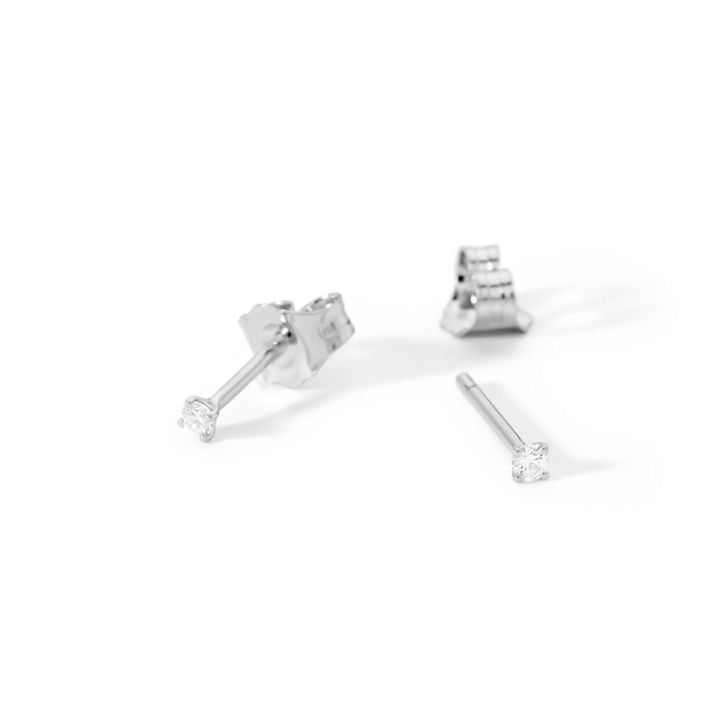 VICTORIA Damen Ohrstecker Wei&szlig;gold 585 (14 Karat) Diamant Wei&szlig; 0,060 ct