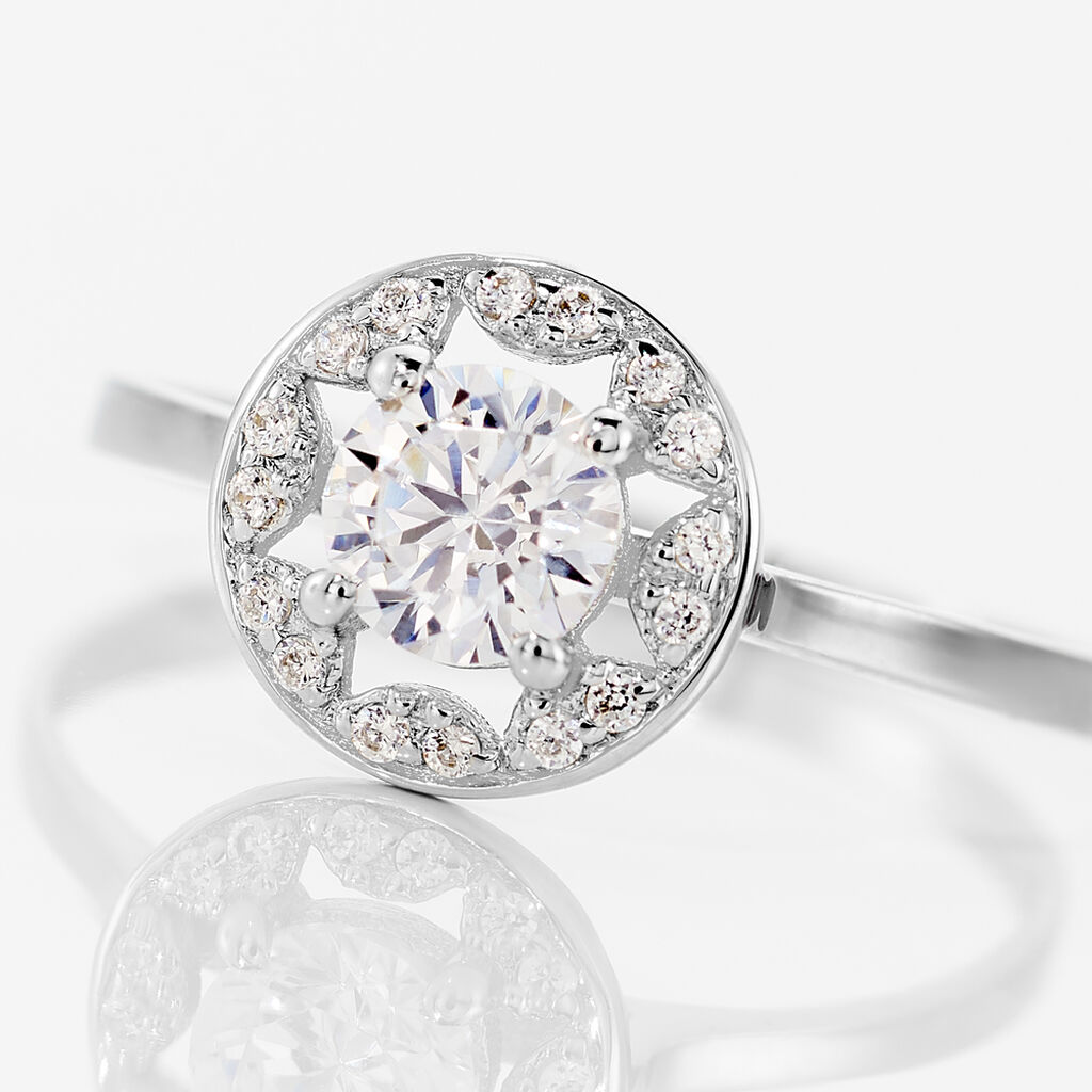 Bague Or Weiss Renata Rosace - Spannringe Damen | OROVIVO