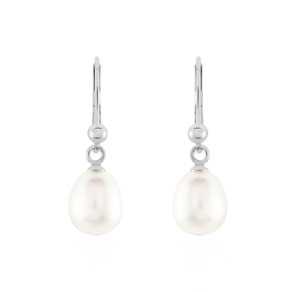 DOREA Damen Ohrringe Lang Silber 925 Zuchtperle Perlmutt