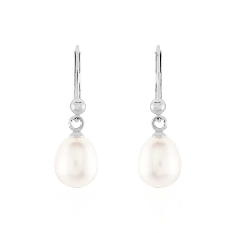 DOREA Damen Ohrringe Lang Silber 925 Zuchtperle Perlmutt - Ohrringe Damen | OROVIVO