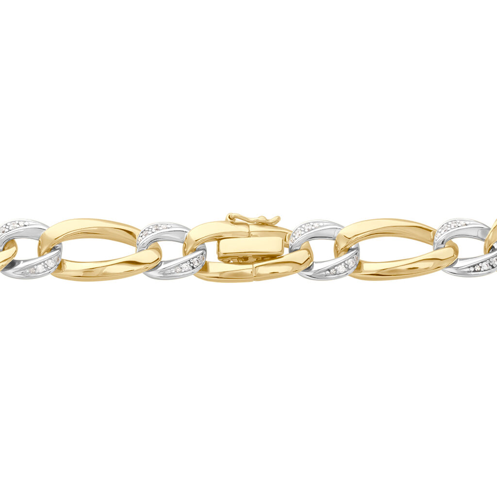 MILKA 1 Damen Armband Vergoldet Zirkonia Wei&szlig;