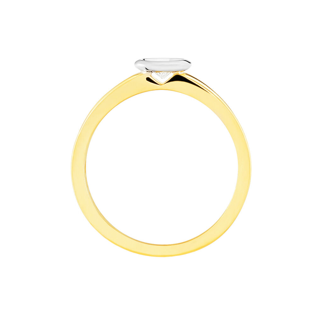 Damen Ring Gold Bicolor 585 Diamant 0,1ct Boston  -  Damen | OROVIVO