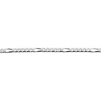 Herren Figarokette Silber 925 rhodiniert