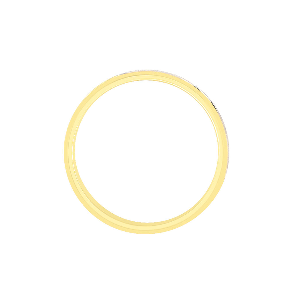 Alliance Or Bicolore Jaune Et Weiss Ulisse Fantaisie - Spannringe Familie | OROVIVO