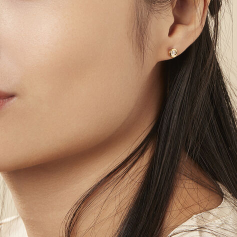 Damen Ohrstecker Gold 375 Diamant 0,1ct  - Ohrstecker Damen | OROVIVO