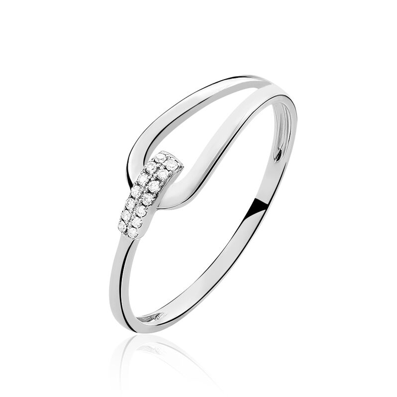 Anello Fantasia Sophia Oro Bianco Diamante - Spannringe Damen | OROVIVO