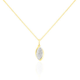 Damen Halskette Gold 375 Diamanten 0,11ct - Ketten mit Anhänger Damen | OROVIVO