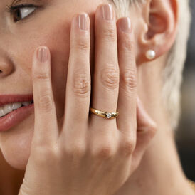 Spannring Gold 750 Diamant 0,2ct - Ringe mit Edelsteinen Damen | OROVIVO