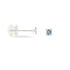 DOREEN CARRE Damen Ohrstecker Wei&szlig;gold 375 (9 Karat) Zirkonia Blau Viereck B 3 mm