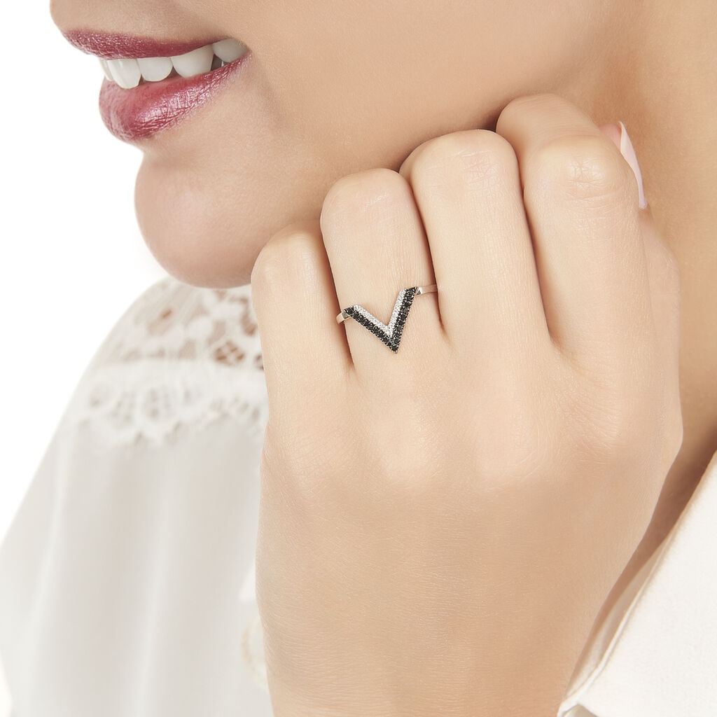 Bague Or Blanc Diamant - Spannringe Damen | OROVIVO