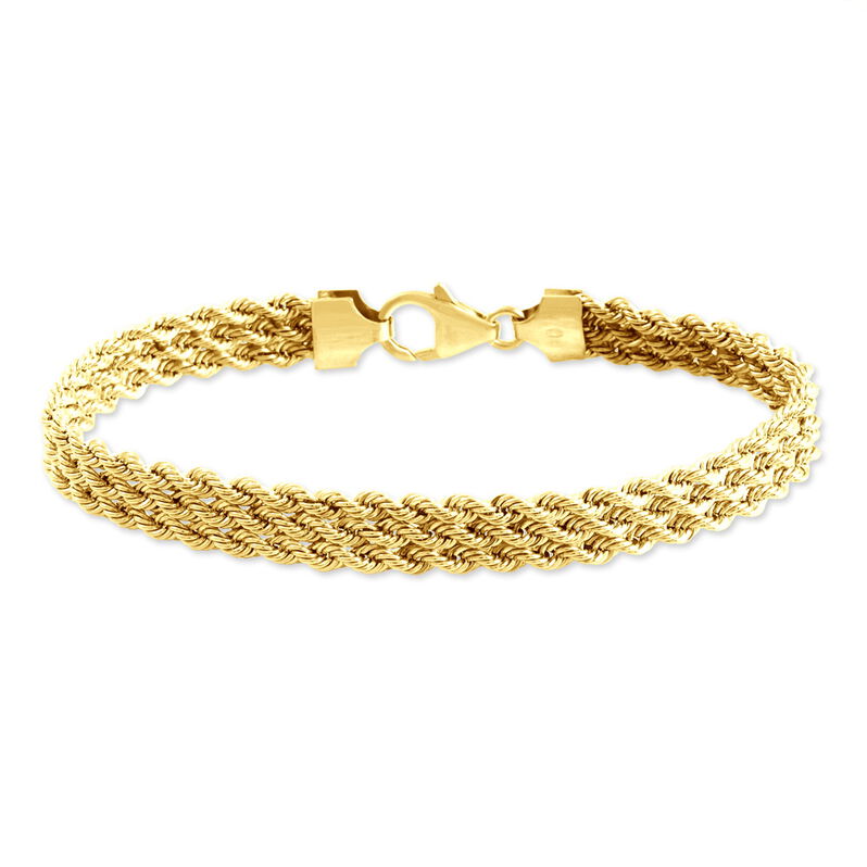 Bracelet Jerry Maille Corde 3 Rangs Or Jaune - Spannringe Damen | OROVIVO