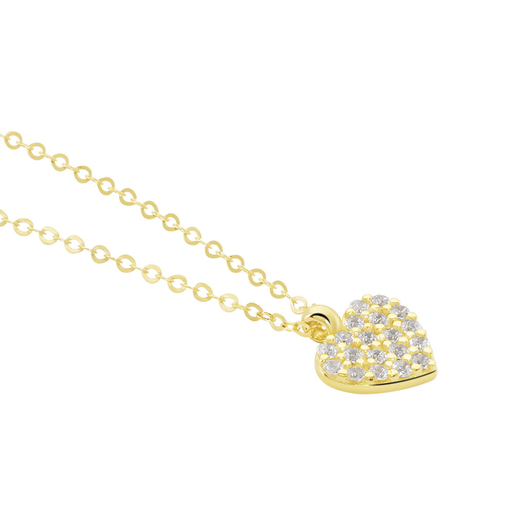 Damen Halskette Gold 375 Zirkonia Herz Darleen - Halsketten Damen | OROVIVO