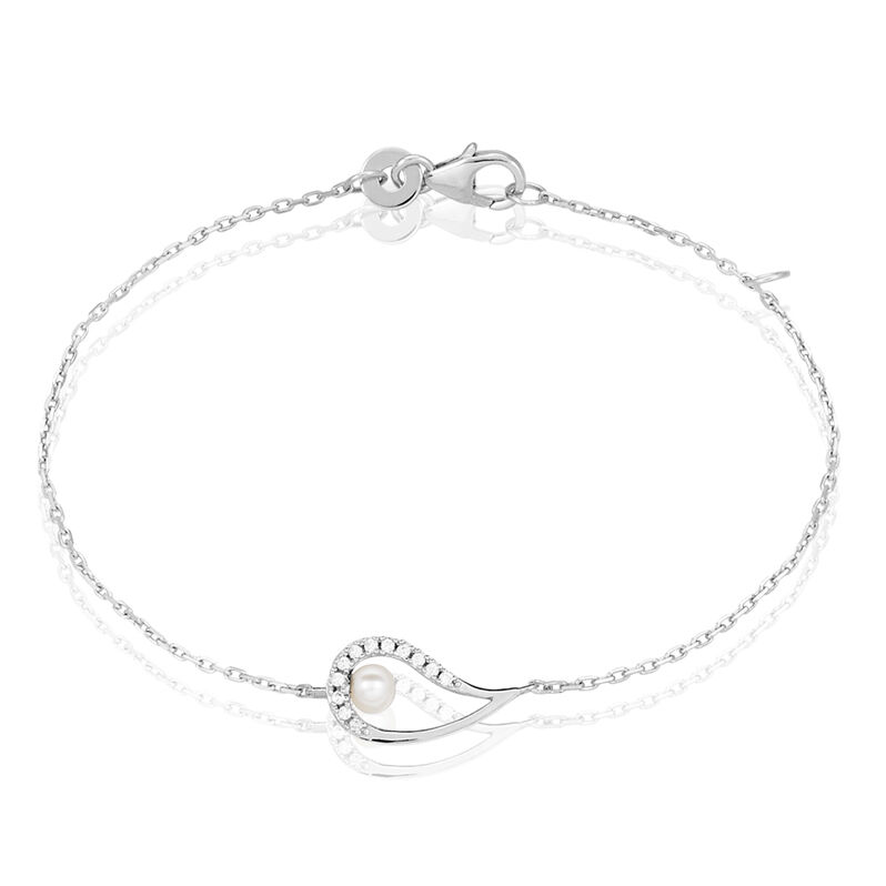 Bracelet Argent Oxyde Perle De Culture - Spannringe Damen | OROVIVO