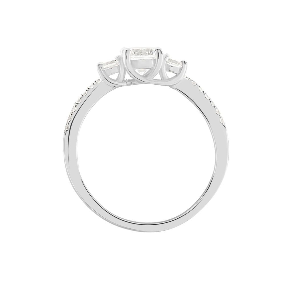 Damenring Silber 925 Zirkonia Triologie Mallory - Hochzeitsringe Damen | OROVIVO