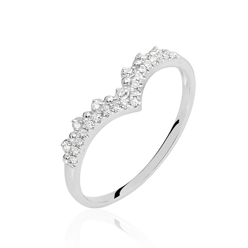 Bague Zilia Or Blanc Diamant - Spannringe Damen | OROVIVO