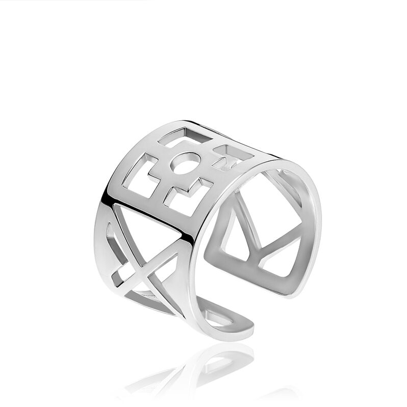 Bague Airelle Acier Blanc - Spannringe Damen | OROVIVO